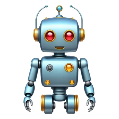 whimsical robot emodji sticker