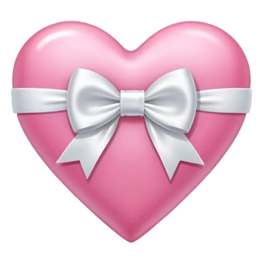 pink heart with white bow  sticker