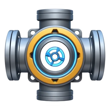 Powerful modern gray engine emoji, thick industrial metal body, rotating inner parts, glowing energy core. sticker