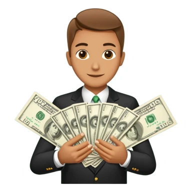 Add more cash flying around, bundles of US dollars, casino winnings vibe, lucky flight, jackpot feeling sticker