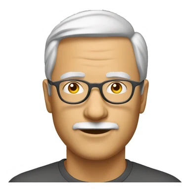 Mann, 46 Jahre, runde Brille mit Goldgestell, grau sticker