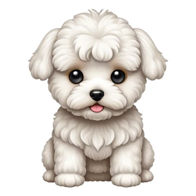 white maltipoo dog sticker
