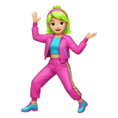 Dancing to the 80s music  sticker