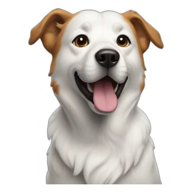 Dog rocket space sticker