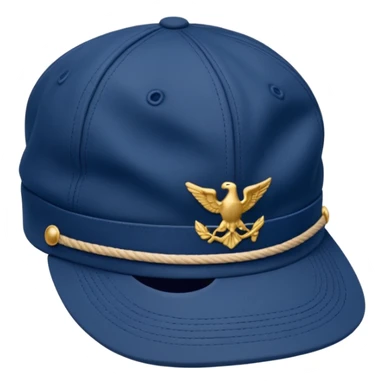 A Loro Piana navy cap sticker