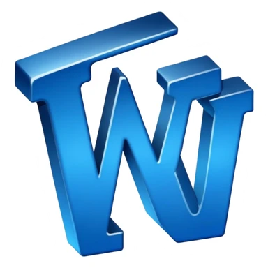 Las letras "WJ" adentro de un cuadrado azúl un poco oscuro sticker