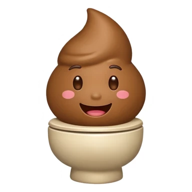 Emoji qui fait caca dans les toilettes  sticker