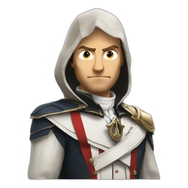 macron déguiser en assassin's creed sticker