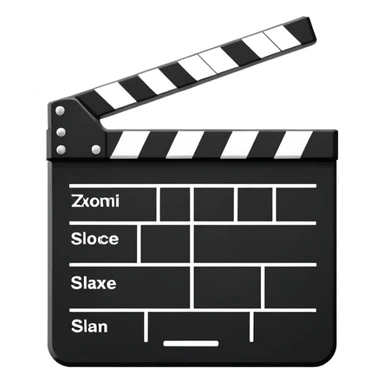 film slate reduced to pure geometric abstraction, two strokes maximum sticker