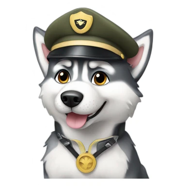husky dog pilot sticker