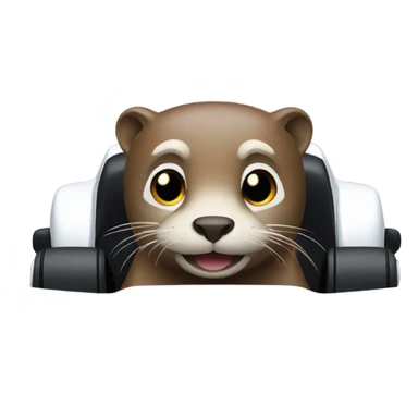 Otter in an F1 car sticker