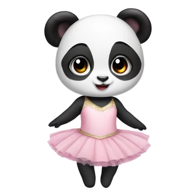 Baby panda in a ballerina costume  sticker