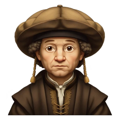 of-rembrandt,-shown-as-a-master-artist-with-deep,-introspective-eyes-and-richly-detailed-period-clothing,-rendered-with-dramatic-chiaroscuro-lighting-that-emphasizes-his-legacy brown puffy hat sticker