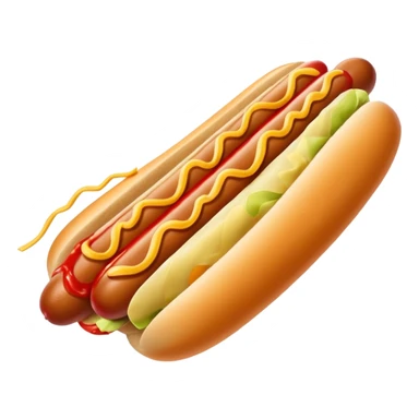 hot dog with french fries and ketchup sticker