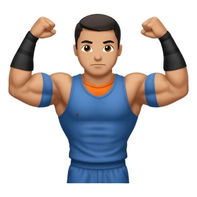 Prisoner with uniform flexing biceps sticker