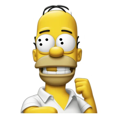 happy homer simpson face sticker