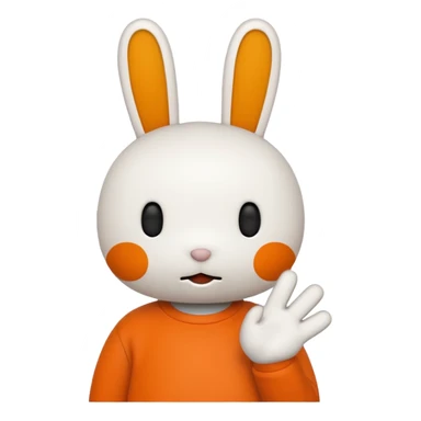 miffy with orange shirt and X for a mouth sticker