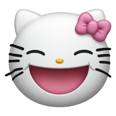 hello kitty laughing  sticker