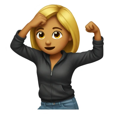 Girl dabbing sticker