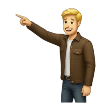 Man pointing towards screen  sticker