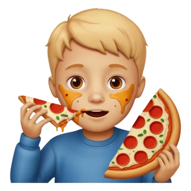 Child Eating Pizza sticker