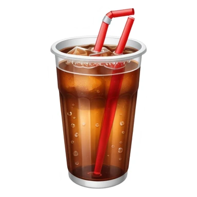 Soft drink in plastic cup sticker