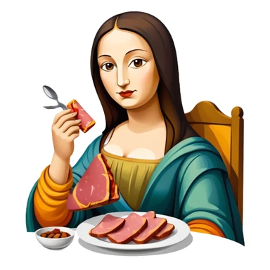 picasso abstract art mona lisa SPAM MEAT painting  sticker