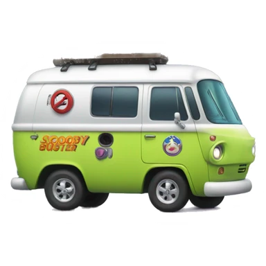 Scooby and the meddling kids monster ,ghost busters,hippie van. sticker