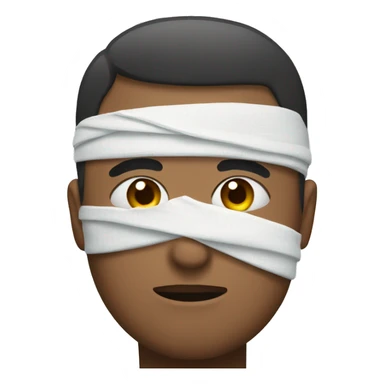 bandaged eye on face sticker