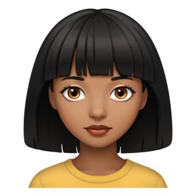 vampira gótica parda de cabelo preto e franja sticker