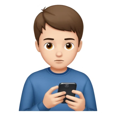 Boy using Phone sticker