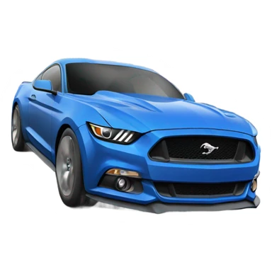 blue ford mustang gt  sticker