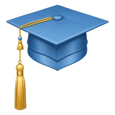 cappello da laurea per un corso terminato blu celeste sticker