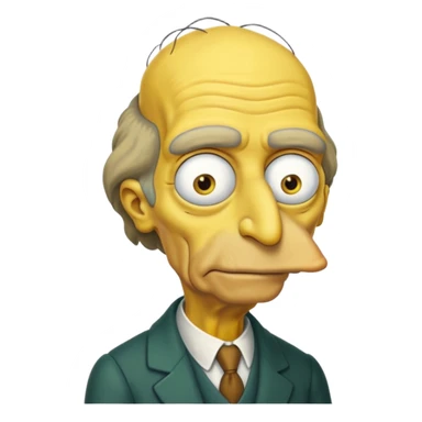 Mr. Burns, simpson, yellow skin tone, very very very long nose. sticker