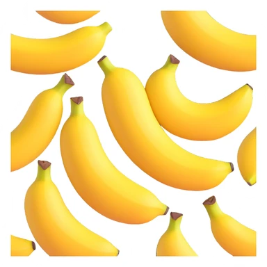 bright yellow banana, highly realistic and detailed, resembling a real fruit emoji, suitable as a sprite for a fruit ninja game sticker