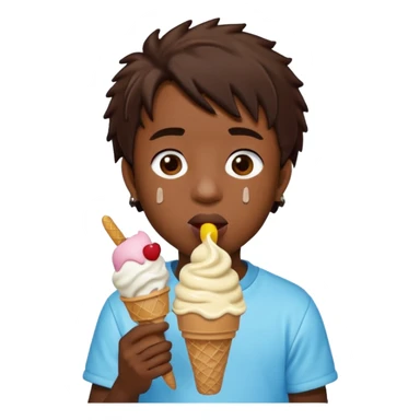 Lil Uzi eating ice cream sticker
