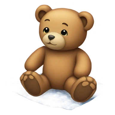 Teddy bear on a picnic blanket  sticker