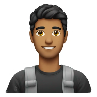 20yo-middle eastern man-black-hair-sitting-in-his-car sticker