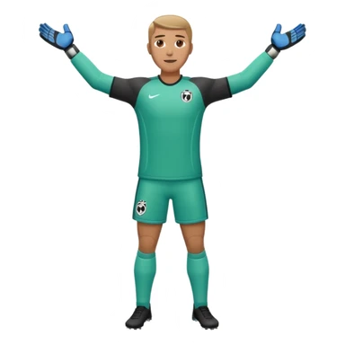 soccer goalkeeper full body arms out wide sticker