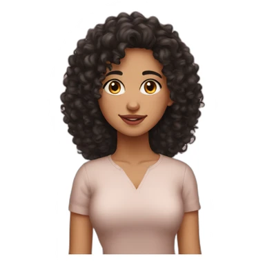 19 year old maghrebian dark curly haired girl sticker