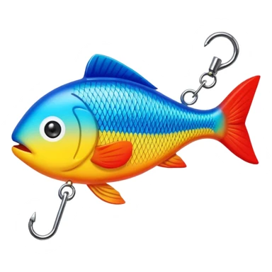 small fish fake bait fishing sticker