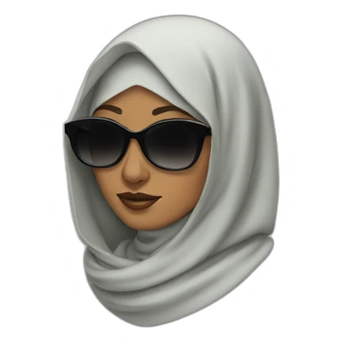 woman-wearing-hijab-and-black-sun-glasses sticker