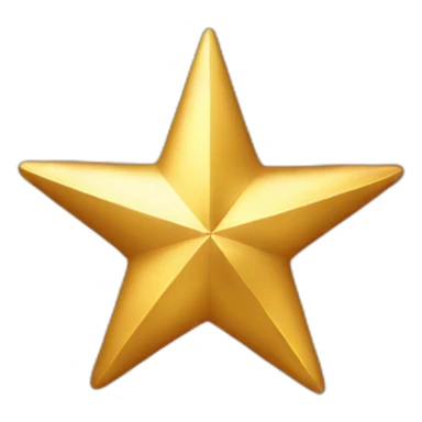 shining gold star christmas sticker