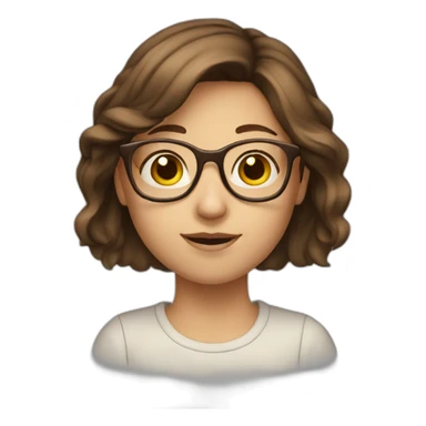 girl-with-brown-hair-and-round-glasses sticker