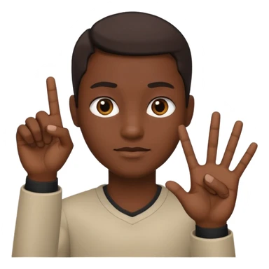 🫥+🤟🏾 sticker