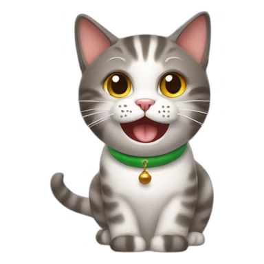 Cat with jingle bells sticker