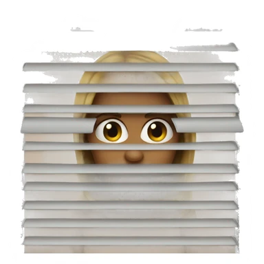 Peeking through the blinds sticker