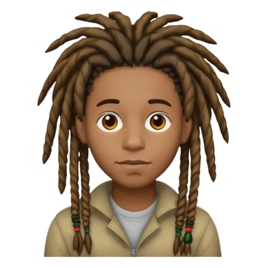 young black dreads sticker