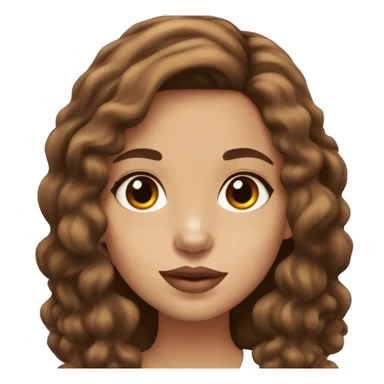 Beautiful girl with puffy lips with long brown hair with English Cocker Spaniel sticker