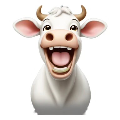 cow laughing  sticker